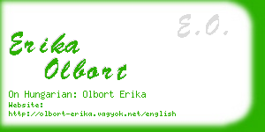 erika olbort business card